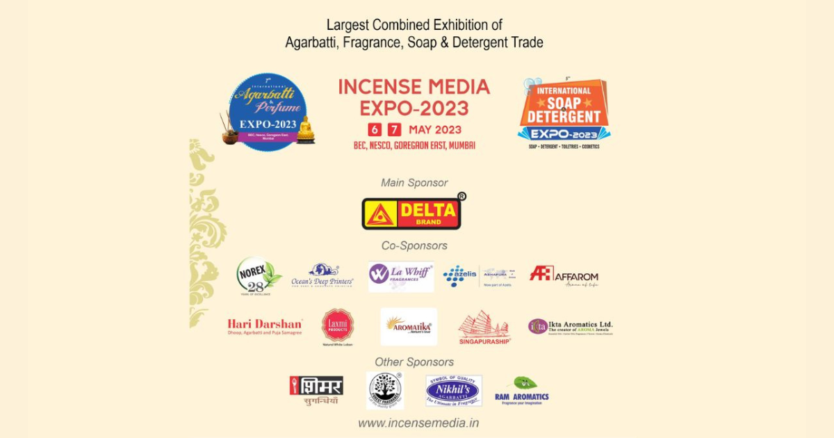 World’s Only Combined Trade Show for Incense, Fragrances, Soap & Detergent Industry, Incense Media Expo 2023, To Be Held in Mumbai from 6 to 7 May 2023